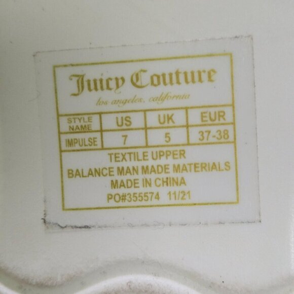 Juicy Couture Impulse Wedge Ankle Strap Logo Sandals Size 7 - Picture 9 of 9